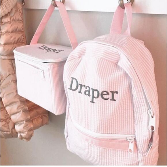 Toddler Seersucker Backpacks  - Picture 2 of 4